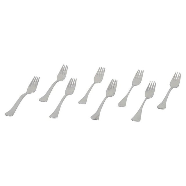 Horsens Silver. A set of eight lunch forks in 830 silver. Modernist and sleek design. Approximately from the 1960s....