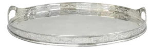 Antique English Sheffield Edwardian Silver Plated Oval Serving Platter Tray