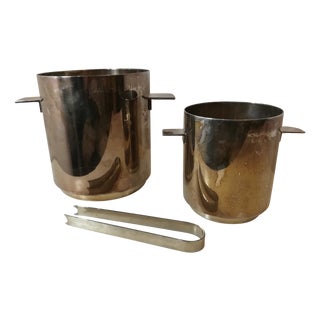 Ice Buckets by Lino Sabattini for Christofle, France, 1950s, Set of 3 For Sale