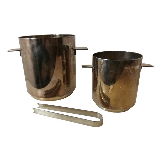 Ice Buckets by Lino Sabattini for Christofle, France, 1950s, Set of 3 For Sale