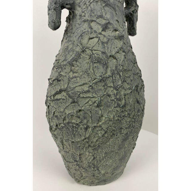 Mid 20th Century Vallauris Glazed Ceramic Vase For Sale - Image 5 of 10