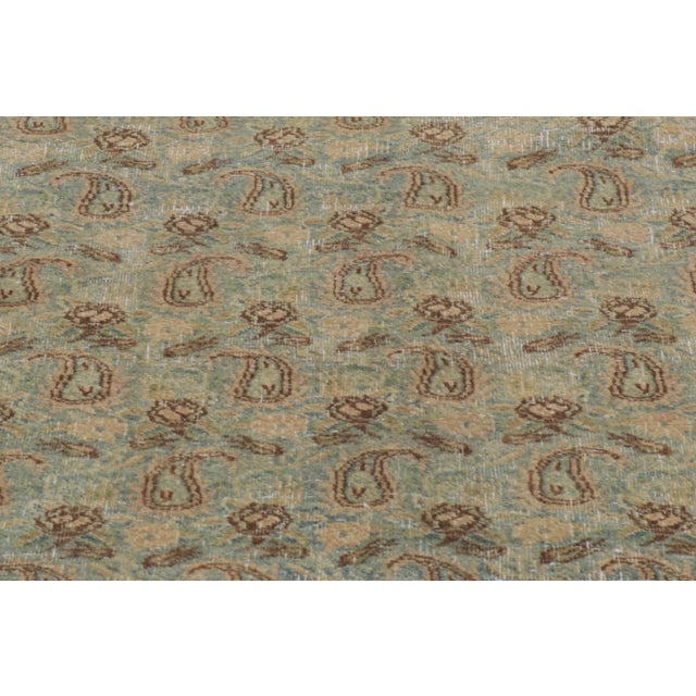 Mid 20th Century Vintage-Worn Persian Qum Rug - 06'09 X 09'05 For Sale - Image 5 of 11