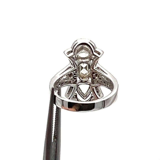 Modern 1.89 Ct Rose Cut Diamond Ring Size 7 For Sale - Image 3 of 5