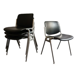 DSC 106 Chair by Giancarlo Piretti for Castelli, 1960s, Set of 4 For Sale