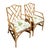 Vintage Coastal Chinese Chippendale Rattan Armchairs – A Pair For Sale