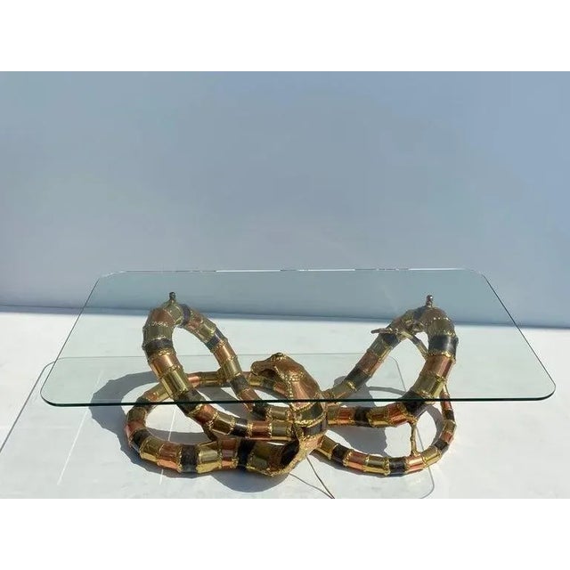 1970s 1970s Cobra Coffee Table Attributed to Henri Fernandez For Sale - Image 5 of 13