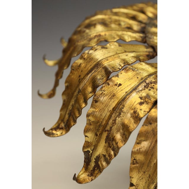 Mid-Century Spanish Sunburst Ceiling Light in Gilt Iron, c.1950s by Unknown for Unknown For Sale - Image 13 of 17