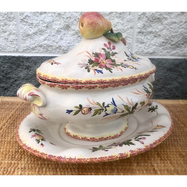 Italian "Primavera" by Ardalt Hand Painted Soup Tureen and Platter Chairish