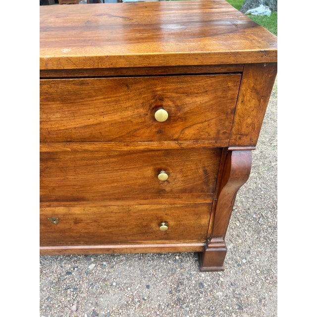 Coffee French 19th Century Louis Philippe Solid Walnut Chest of Drawers / Commode For Sale - Image 8 of 12