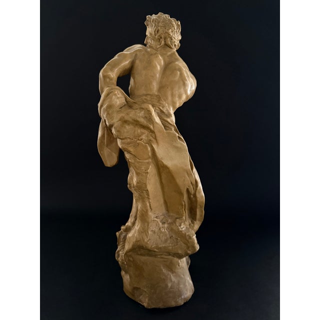 Stucco Sculpture Depicting a Faun, 20th Century, 1950s, Gesso For Sale - Image 4 of 16