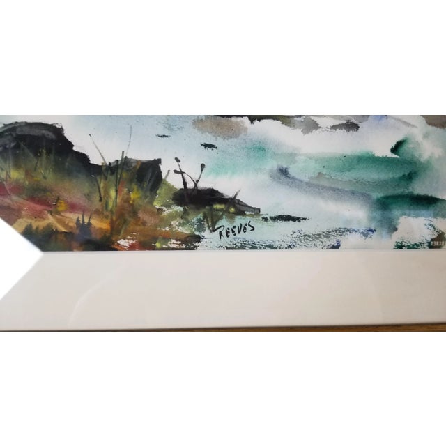 Green Keeves Vintage Abstract Landscape Painting For Sale - Image 8 of 10