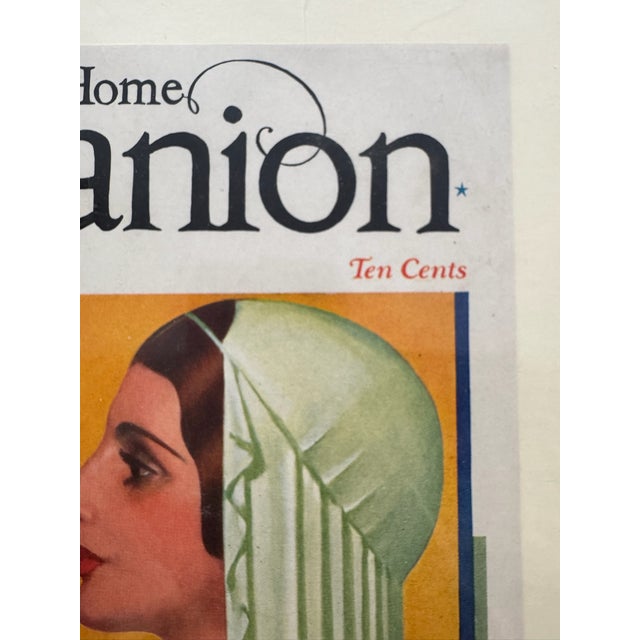 Art Deco 1930 Original Woman's Home Companion Cover, December, William P. Welsh, Art Deco, Matted For Sale - Image 3 of 6