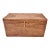 Vintage Handwoven Rattan Lidded Storage Box With Toggle Closure For Sale