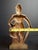 American Antique Cast Iron Knight in Armor Doorstop Gold Red Paint 9" Figural Sentry For Sale - Image 3 of 14
