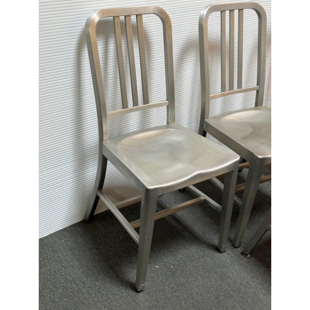 Vintage GoodForm Mid Century Aluminum Chairs, Set of Four For Sale - Image 10 of 12