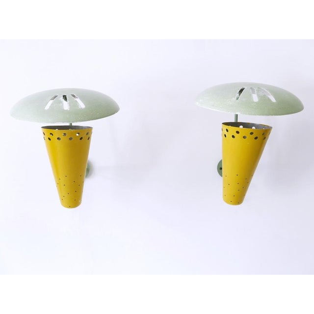 Large Decorative Wall Lamps, Germany, 1950s, Set of 2 For Sale - Image 6 of 18