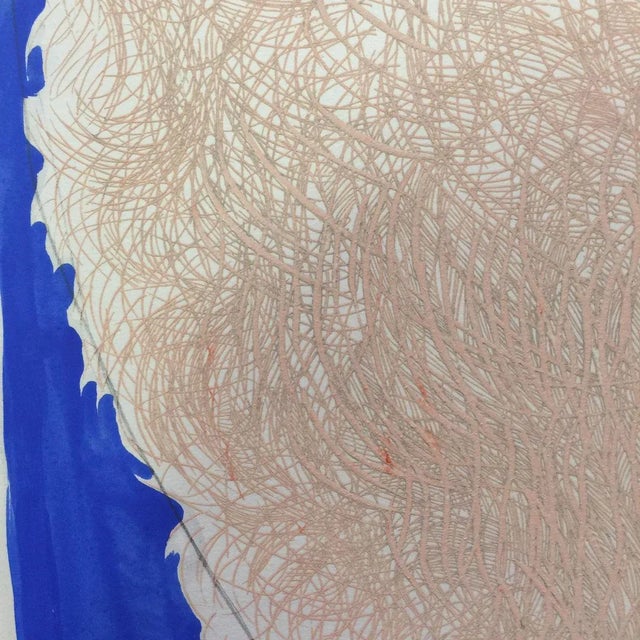 Profile in Pink and Blue - Original Etching by Giacomo Porzano - 1972 1972 For Sale - Image 4 of 7