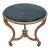 Italian Style Green Marble Top Round Lamp Table For Sale