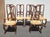 French Country Set of Eight Vintage French Country Rush Seat Dining Chairs For Sale - Image 3 of 16