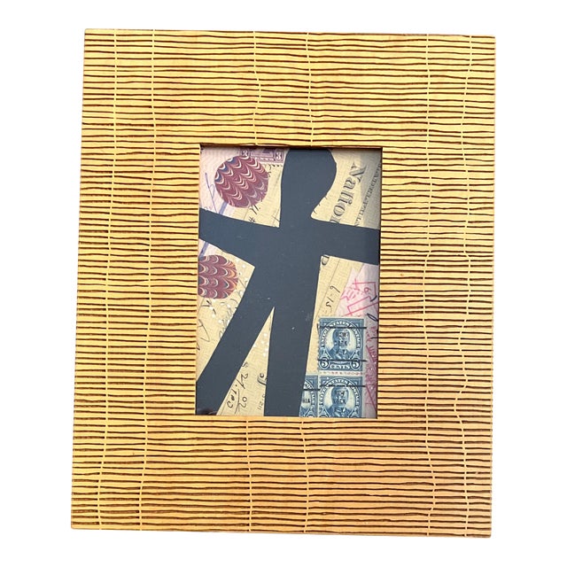 Contemporary Original Small Wayne Cunningham Abstract Collage Tabletop Wood Frame For Sale