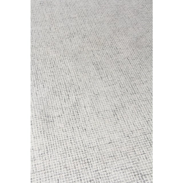 Exquisite Rugs Melbourne Hand Loom Wool & Cotton Gray - 8'x10' For Sale In Los Angeles - Image 6 of 8