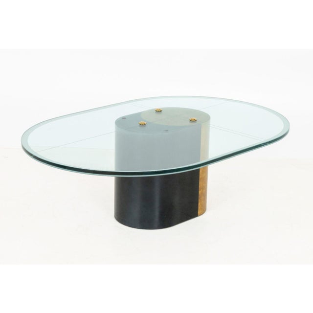 Karl Springer Attr. Glass Coffee Table For Sale - Image 9 of 10