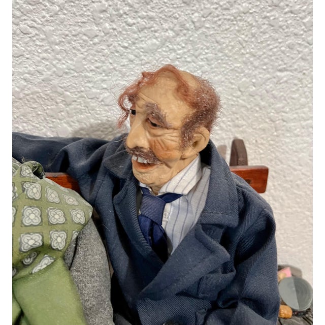 Magda Watts, Hungarian Israeli Tourists Diorama Folk Art Doll Judaica Sculpture Magda Watts For Sale - Image 13 of 15