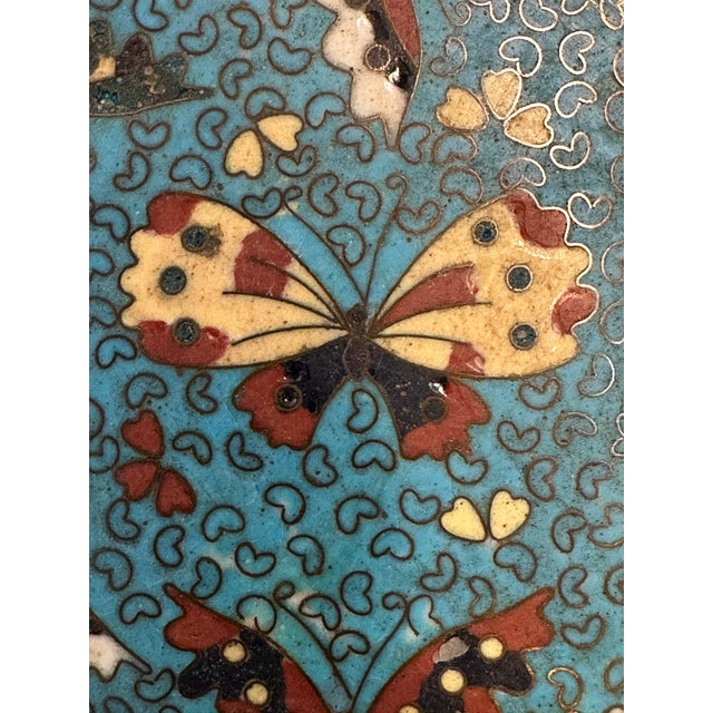 Late 19th Century Antique Japanese Kinkozan Totai Shippo Cloisonné Plate, Kyoto For Sale - Image 5 of 15