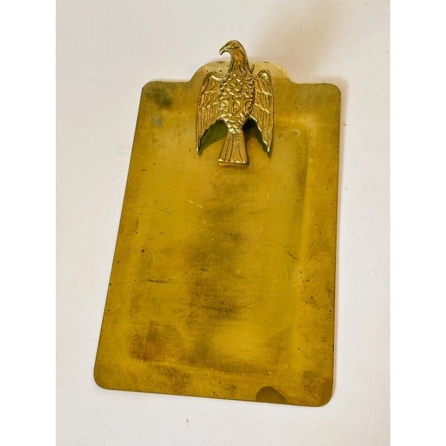 American Mid Century Brass Eagle Mini Clipboard For Sale - Image 3 of 12