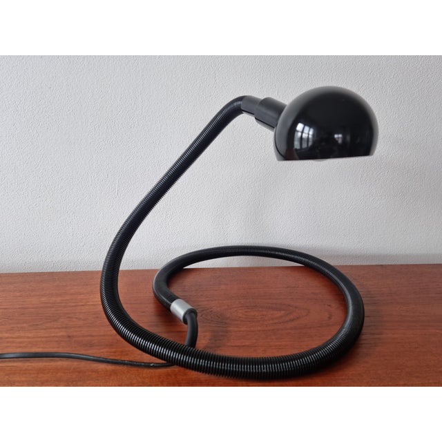 Large Black Adjustable Table Lamp Hebi by Isao Hosoe for Valenti Luce, 1970s For Sale - Image 3 of 17