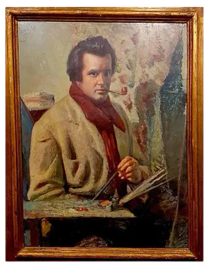 Self Portrait - Oil on Masonite by Paulo Ghiglia - 1937 1937