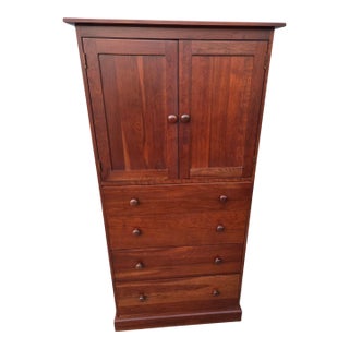1990s Ethan Allen American Impressions High Chest Dresser Armoire Mission Arts Crafts For Sale