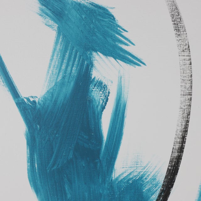 2000 - 2009 "Abstract Fluidity" Contemporary Abstract Mixed-Media Painting For Sale - Image 5 of 9