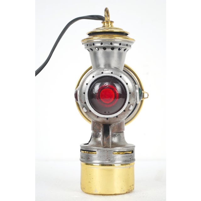 Antique Converted Old Sol Hawthorne Carbide Bicycle Lamp For Sale - Image 9 of 10
