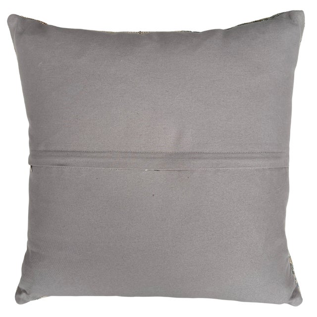 Mid 20th Century Vintage Turkish Rug Pillow For Sale - Image 5 of 5