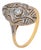 19th Century Victorian Rose Cut Diamond 18k Yellow Gold Navette Ring, Size 6.75 For Sale