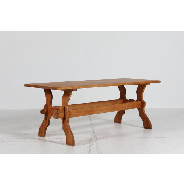 Danish Brutalist Coffee Table in Oak by Axel Einar Hjorth, 1940 For Sale - Image 12 of 12
