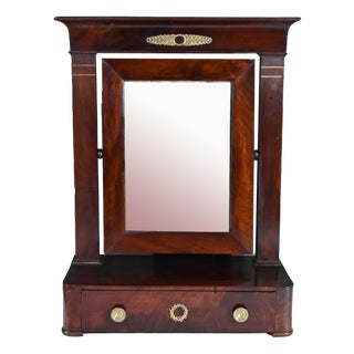 Mahogany Psyche Mirror, Late 19th Century For Sale