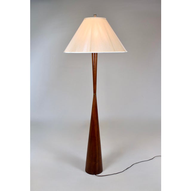 Wood 1960s Mid-Century Modern Raymond Pfennig Wood Turned Floor Lamp for Zina Lamp Co. For Sale - Image 7 of 9