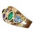 Italian Multi Gem 14 Kt Gold Ring For Sale
