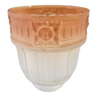 Tramp Peach Frosted Glass Lamp Shade For Sale