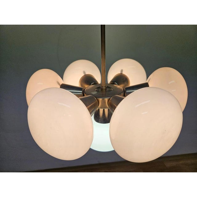 Mid-Century Space Age Chrome Sputnik Pendant, 1970s For Sale - Image 13 of 14