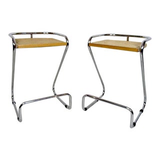 Mid-Century Italian Stools - a Pair For Sale