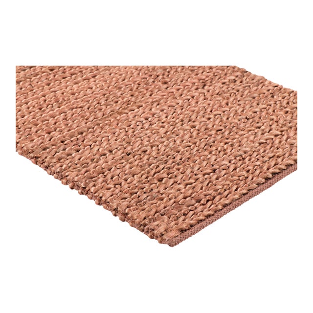 Part & Parcel Goods Jute Sample Weave Rug, 6"x6", Bisque For Sale
