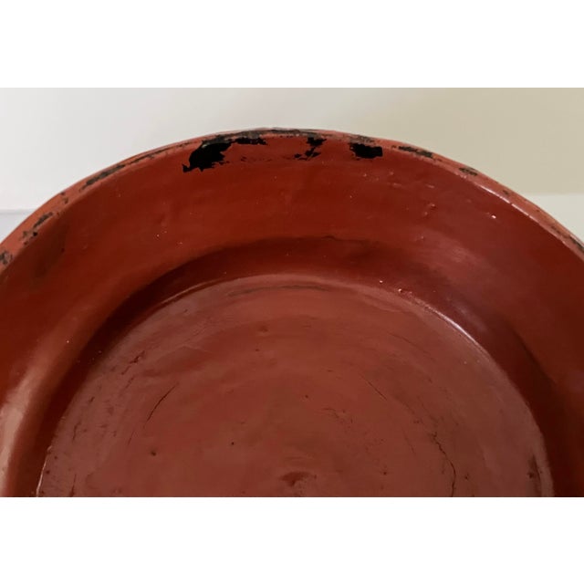 Antique Burmese Lacquer Lidded Jar, Elephant, Red & Black, 5 1/2” X 4 1/2” T For Sale - Image 9 of 12
