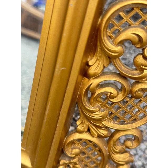Vintage Carved Giltwood Baroque Rococo Mirror For Sale - Image 11 of 11