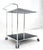 Black Compact 16x20 Smoked Glass Shelves Two Tier Italian Serving Cart on Wheels For Sale - Image 8 of 11