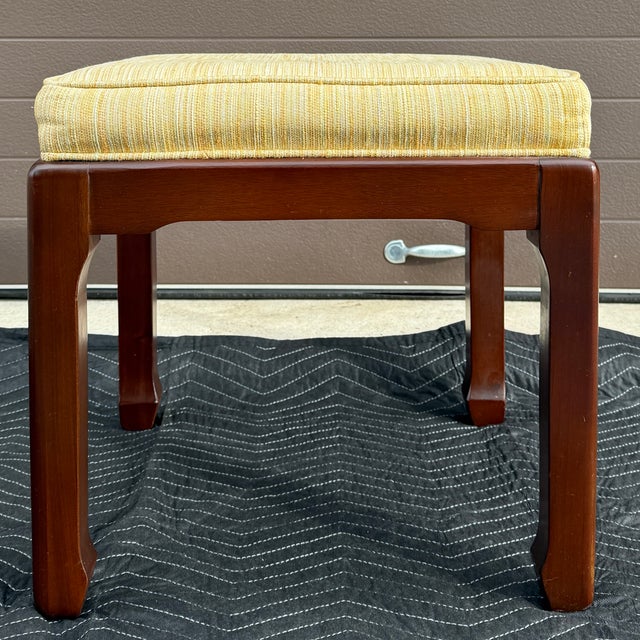 Asian Vintage Rosewood Ming Style Vanity Bench or Ottoman For Sale - Image 3 of 12