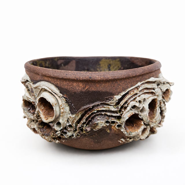 Danish Brutalist Studio Pottery Works by Bodil Marie Nielsen, Denmark, 1960s-1970s, Set of 4 For Sale - Image 9 of 14