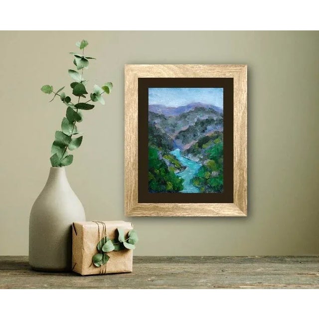 Contemporary Landscape of the Eel River in Oil For Sale - Image 3 of 7